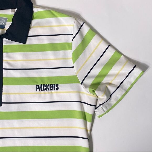 Cutter & Buck Green Bay Packers CB Dry Tec Striped Polo Shirt Men's Size Large - Picture 5 of 16